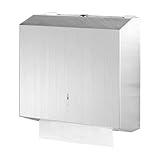 Papierhandtuchspender, Handtuchspender für Papierhandtücher Wandmontage Edelstahl Papiertuchspender mit Schloss Papierhandtücher Spender Großes Fassungsvermögen für Bad Küche und öffentliche Orte