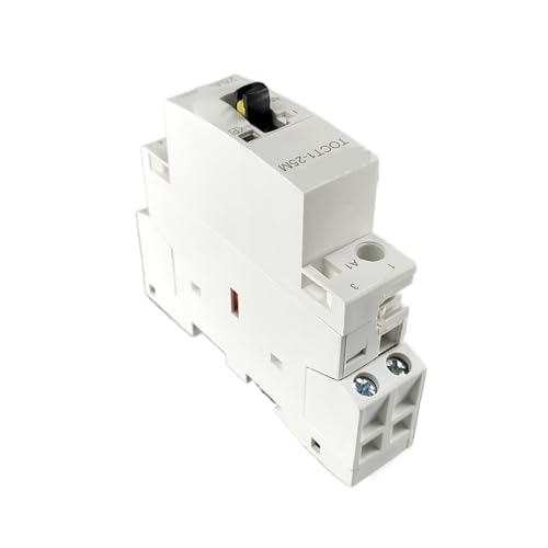 Contacteur modulaire 2P 25A 2NC pour rail DIN et commande manuelle