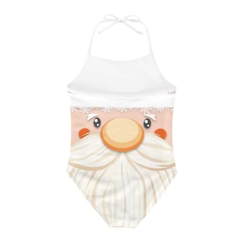 Image of Christmas Kids One-Piece Halter Swimsuits Beach Swimwear Bathing Suit for 3-10 Years Girls