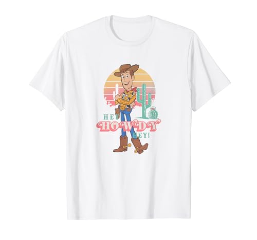Disney Pixar Toy Story 4 Woody Hey Howdy Hey Retro Portrait T-Shirt