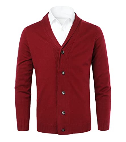 Cardigan tricoté contre le froid gilet épais col châle homme léger et chaud