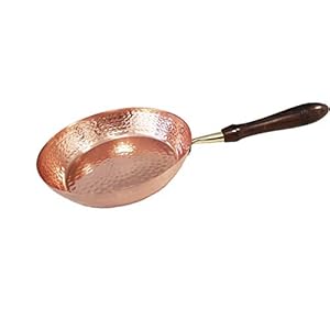 NKlaus Kupferpfanne offen mit Holzgriff Weihrauchpfanne Räucherkohle Räucherwerk 2230