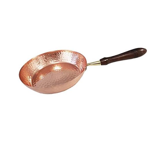 NKLaus padella in rame aperta con manico in legno padella per incenso incenso a carboncino 2230