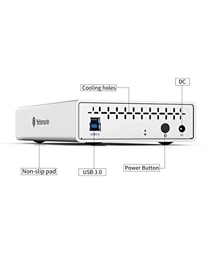 Image of Yottamaster Aluminum USB 3.0 Hard Drive Enclosure 5Gbps for 3.5 inch SATA HDD [Support UASP & 10TB] - Silver