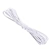 3/32 Inch White Bungee Cord (2mm), 40 Feet Heavy Duty Elastic Shock Cord Nylon Stretch String Bungee Rope for DIY Crafting Sewing, Tie Downs, Hair Ties (White, 3/32 inch x 40 ft)