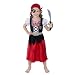 Lingway Toys Girls Pirate Costume for Halloween,Buccaneer Princess Dress With Accessories for Girls 7-8years