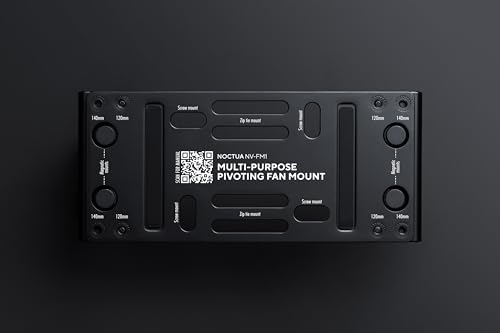 Noctua NV-FM1, Pivoting Multi-Purpose Fan Mount for 120 & 140mm Fans (Black)