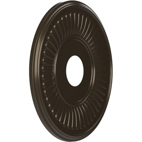 Image of 16 inchOD x 3 1 /2 inchID x 1 inchP Berkshire Thermoformed PVC Ceiling Medallion (Fits Canopies up to 7 inch), Metallic Dark Bronze