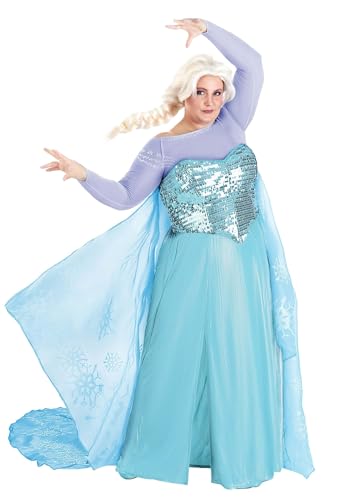 Frozen Elsa Plus Size Costume | Officially Licensed Disney Princess Premium Womens Outfit 3X