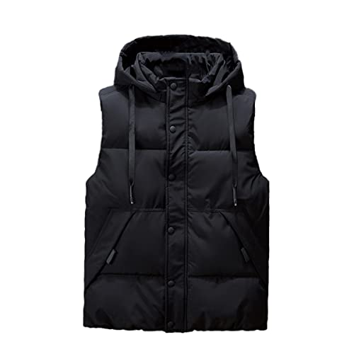 Men's Winter Vest Sleeveless Jacket Thick Camouflage Casual Hooded Vest Warm Vest Jacket