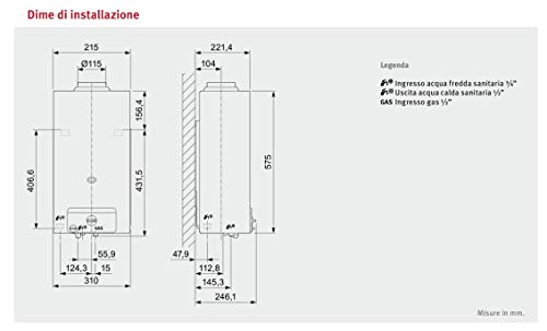 Hermann-Duval Scaldabagno Opalia C 14/1 LIX LOW