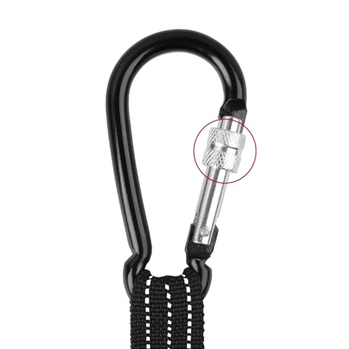CYSKY 5 Pack Retractable Tool Lanyard with Aluminum Nut Lock Carabiner, Tool Tether Lanyards for Hand Power Tools, Maximum Weight Limit 13.6KG / 30lb (Orange) - Thumbnail 2
