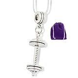 Body Builder Necklace | Gifts for Bodybuilders or Fitness Instructor Gifts Gym Jewelry for Men and Women or Gifts for Crossfit Women Bodybuilding Gifts and Weight Jewelry for Women Gifts of Strength