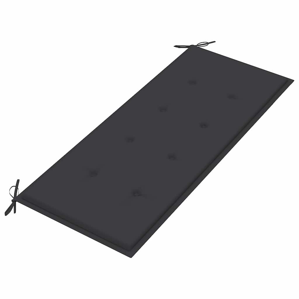 Banco de jardín apilable de 128,5 cm de madera maciza de teca, secado técnico y finamente pulido para una textura suave, ideal para jardín, patio o patio