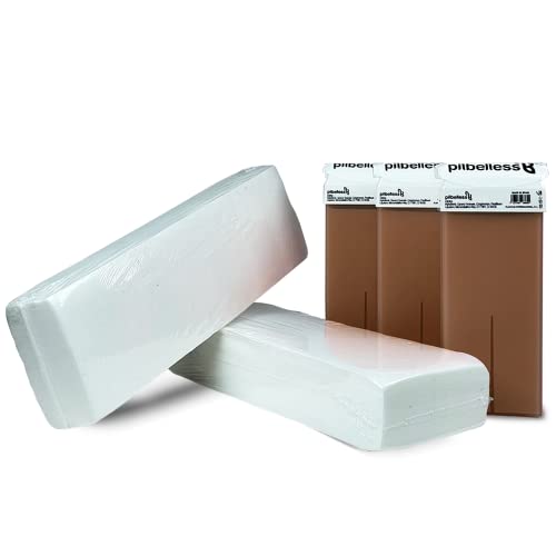 Pack 200 Bandas Depilatorias + 3 Cartuchos de Cera Roll On Chocolate