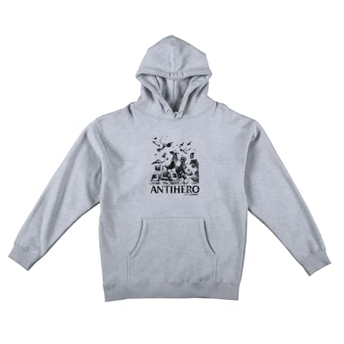 Hoody Pigeon Intelligence Pullover Grey Heather/Black Grey