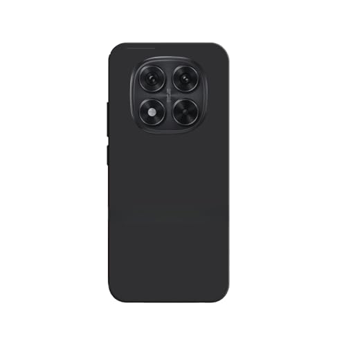 Image of Amazon Brand - Solimo Back Cover for Redmi Note 14 Pro 5G | Ultra Slim Soft Rubberised Case | Inner Velvet Fabric Lining | Matte Silicone Flexible Mobile Case | Camera Protection - Black