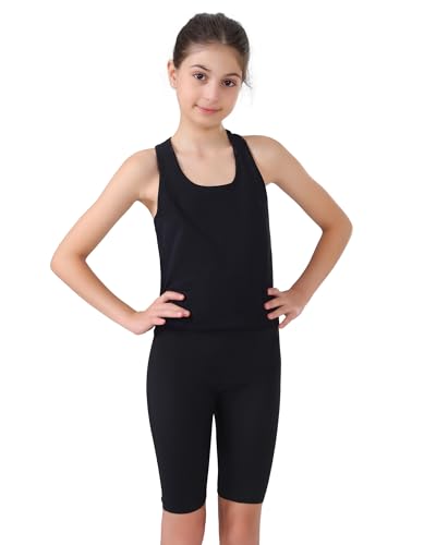 Attifall Grils Ribbed Tank Tops Racerback Seamless Crop Top for Teen Girl Athletic Workout Dance Tanks4