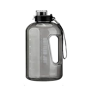Waterfles Waterfles Grote Waterfles Sport Waterkan met Tijd Marker Handvat voor Camping Trainingen Outdoor Activity Fles (Capaciteit: 3.78L, Kleur: Roze)