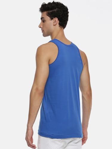 Image of RAMRAJ COTTON Pack of 2 Men's Multicolor Scoop Neck Sleeveless Cotton Undershirt Vest(Multicolor;100)