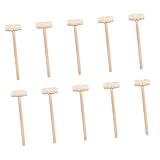 TOPBATHY 25 Piezas Martillo de Madera Mini para Mariscos y Mallet Sólido para Cangrejo y Torta Mango Ergonómico Herramienta Educativa para Familia