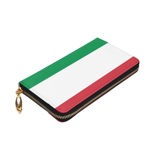 Italian flag Leather Long Wallet, 12 Credit Card Slots, 3 Cash Slots, Coin Compartment, Unisex3