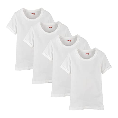 La mejor comparación de Playera Blanca para Niño comprados en linea. 49 Baby Creysi Paquete 4 Camisetas Manga Corta Niño 6 Años Blanco/Blanco/Blanco/Blanco Algodón Ideal Para Tu Día a Día