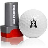 Golf Ball Stamp, Golf Ball Stamper, Self-Inking Golf Ball Stamp Marker to Identify Golf Balls, Golf Gift Golf Accessories for Men and Women Golfers (3PUTT Queen)