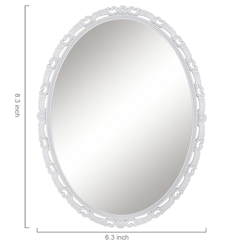 ARTLYMERS Magnetic Locker Mirror, Real Glass Small Mirrors for Lockers with Magnetic Backing, School Locker, Bathroom, Household Refrigerator, Locker Accessory or Office Cabinet (Grey)