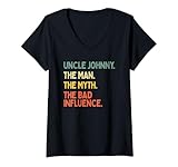 Photo Gallery donna uncle johnny citazione the man the myth the bad influence funny maglietta con collo a v Photo Gallery donna uncle johnny citazione the man the myth the bad influence funny maglietta con collo a v