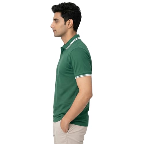 Image of Hangout Hub Men's Polo T Shirt | Solid | Plain Regular Fit Tees|Collar T-Shirts|Half Sleeves|Set of 1 & 2|HH.MP.MAR