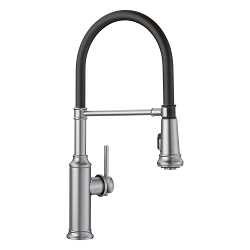 Image of BLANCO, Stainless 442509 EMPRESSA Pull-Down Dual Spray Semi-Pro Kitchen Faucet, 1.5 GPM