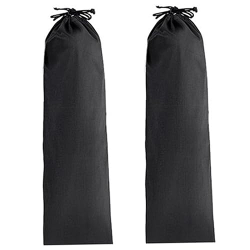 Drawstring Bags 2Pcs 8x24 Inch Long Drawstring Pouch Waterproof Fast Drying Scratch-Resistant Nylon Storage Bag for Tent Pole, Trekking Pole, Tripod, Umbrella, Bags