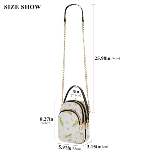 Cheerful Green Grasshoppers Design Crossbody Bags Shoulder Bag for Women Stylish Ladies Messenger Bags Cell Phone Purse and Handbags Wallet3