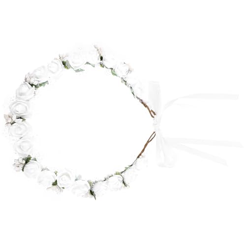Couronne de mariée en mousse et ruban réglable pour fille par Homoyoyo