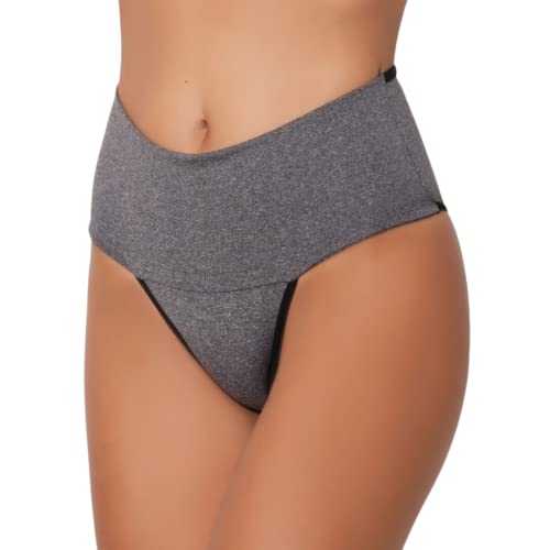 Kit 5 Calcinhas Fitness Cós Alto Com Compressão Pra Barriga (M)