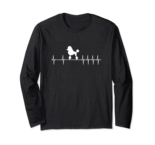 Poodle Dog Long Sleeve T-Shirt, Black