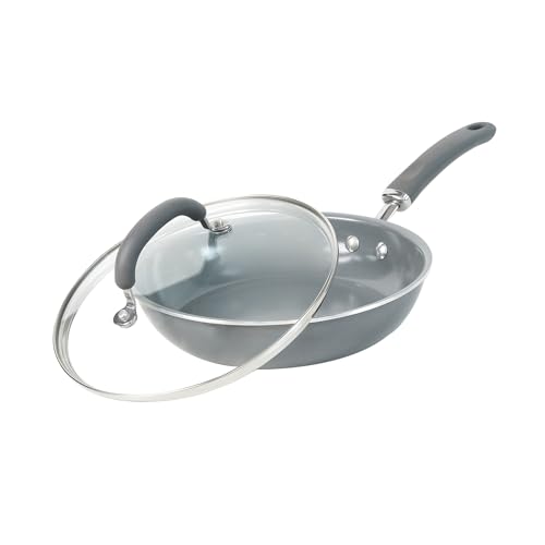 Image of Meyer Anzen Ceramic Coated Piece Cookwar Set -Frypan + Interchangeable Glass Lid, 24cm
