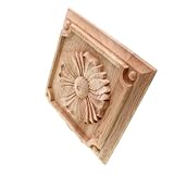 Vsadsau Parche de madera de estilo europeo con patrón floral sólido para puerta de muebles, 15 cm