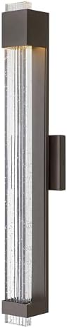 Hinkley Glacier Contemporary Modern One Light 12W Integrated LED Large Outdoor Wall Mount, Bronze