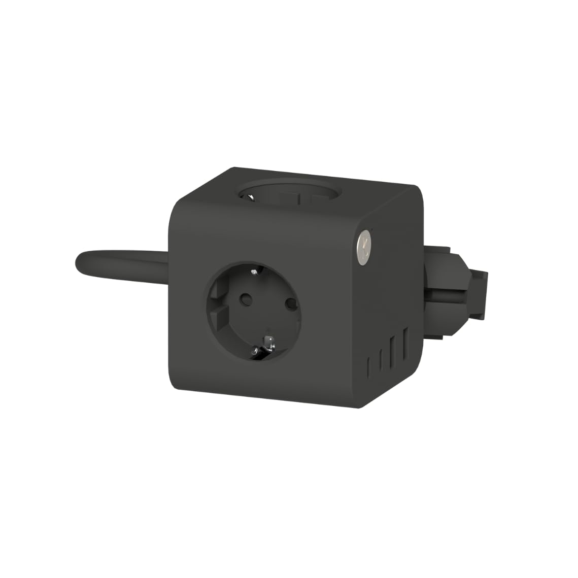 Kreafunk - Multiprise Design Ampie Wired - 3 Prises EU, 2 Ports USB-C, 2 Ports USB-A, Cable 1,8m, Station d'alimentation Compacte et Moderne pour la Maison ou Le Bureau (Black)