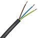 Produktbild 5m Zuleitung Schwarz H03VV-F 3 x 0,75qmm PVC isolierte Schlauch-Leitung 3G Leuchtenkabel Lampenkabel Kabel Stromkabel