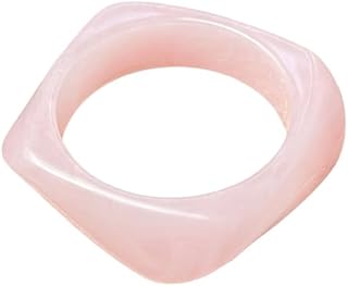 Pingyongchang Bangle Cuff Bracelets Chunky Bracelets for Women Colorful Irregular Resin Acetate Wristbands Retro Wide Geometric Transparent Bracelet Best Christmas Birthday Gifts