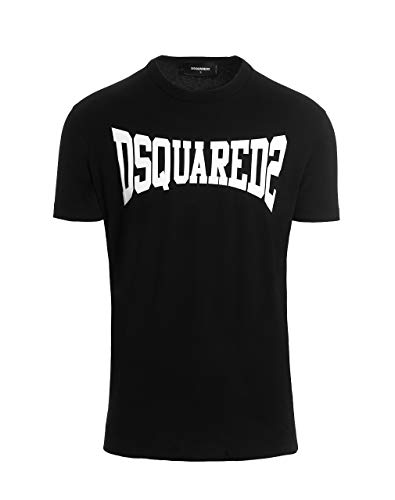 DSQUARED2 T-Shirt für Herren, Schwarz Logo Sommer 2020, Schwarz XL