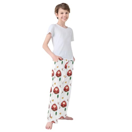 Boys' Pants Christmas Santa Claus Strawberry Long Bottoms Jogger Pants Elastic Waist Trousers with Pockets S-XL4