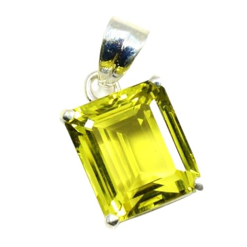 Médaillon en argent sterling 925 avec 4 griffes forme citron