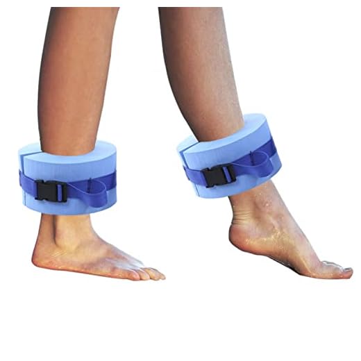 Foam Swim Aquatic Cuffs, Water Aerobics Float Ring Fitness Exercise Set, Ankles Arms Belts with Quick Release Buckle for Swim Fitness Training Set, Set of 2, Blue