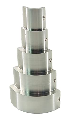 Bloque de Calibración Ultrasónico Redondo de 5 Pasos 304 Acero Inoxidable miniatura 3
