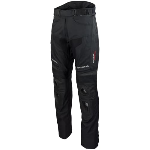 Roleff Racewear Pantalon Moto Textile/Mesh et Cuir, Noir, S