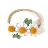 Felt Daisy Baby Headband- Two Groovy and Wild One Party Accessories, Woodland Baby Headbands, New Bo